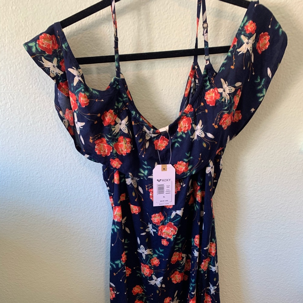 ROXY floral off the shoulder dress